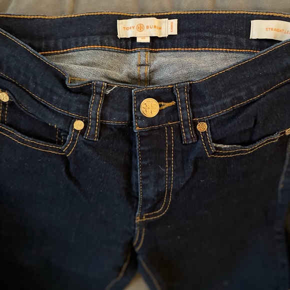 Tory Burch denim straight leg jeans - Picture 2 of 7